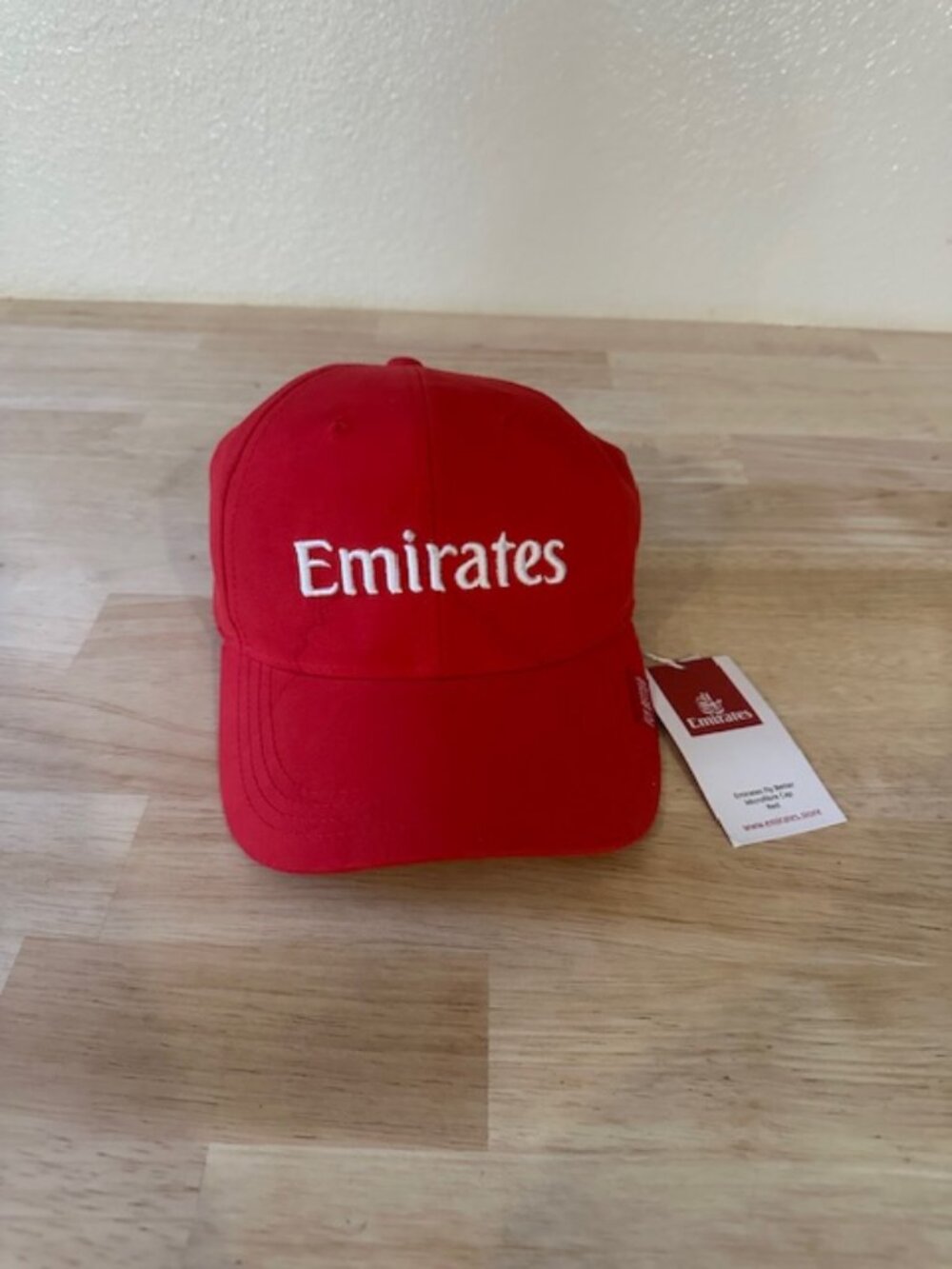 Emirates Airlines | Fly Better Microfiber Cap Hat Red NWT